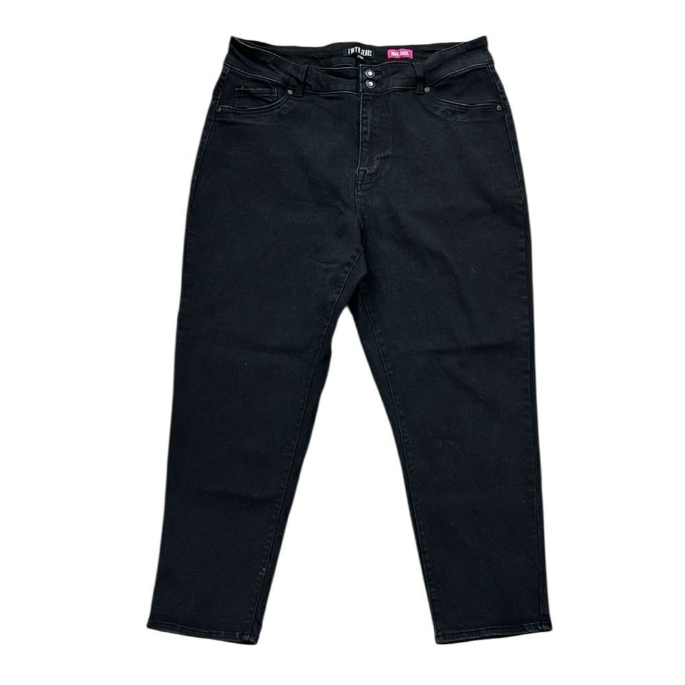 Faith Black Ankle/Capri Jeans